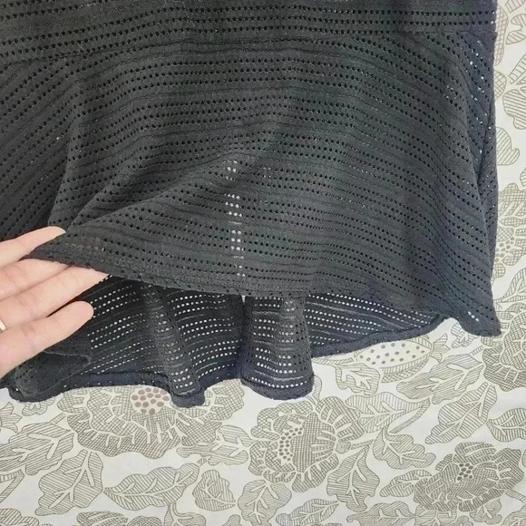 BCBGMaxAzria Lace black Tank top Back Full Zip Women's L - Picture 3 of 8